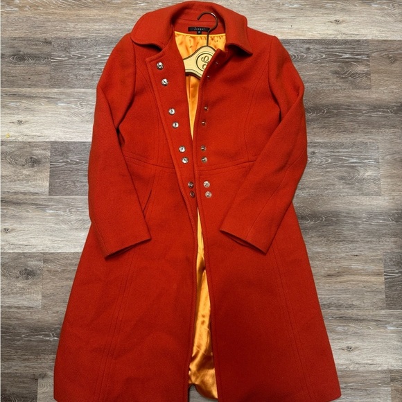 Jungal orange wool trench coat - Picture 2 of 4